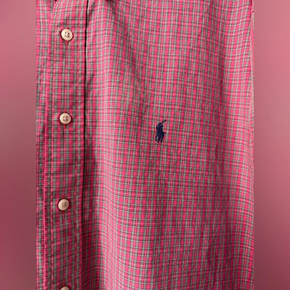 Ralph Lauren Blake Men's Long Sleeve Button-up Shirt Plaid Size XXL Cotton‎
